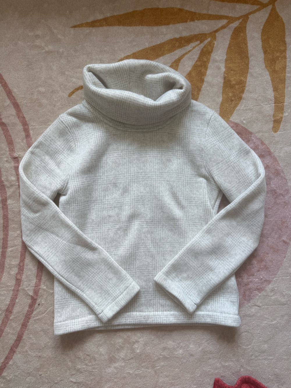 J. Crew Light Gray Plaid Turtleneck Sweater - Sz Small